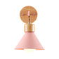 Frendorf | Trumpet Metalen Wandlamp Modernisme 1 Hoofd Grijs/Wit/Roze Muurbevestigde Verlichting voor Bedzijde