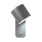 Frendorf | 1 Glühlampe Röhrenwand sconce Modernist Metall Wandbeleuchtung Fixture in Grau/Grün mit rechteckiger Rückwandplatte