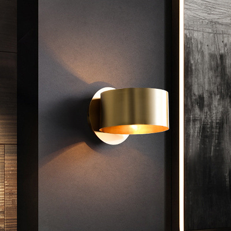 Frendorf | Messing Trommel Wandlamp Fixture Modernisme 1 Kop Metaal Wand Sconces Verlichting voor Slaapkamer