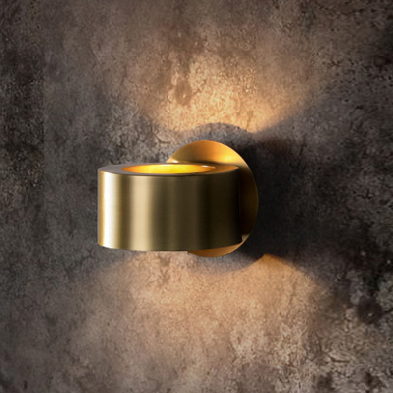 Frendorf | Messing Trommel Wandlamp Fixture Modernisme 1 Kop Metaal Wand Sconces Verlichting voor Slaapkamer