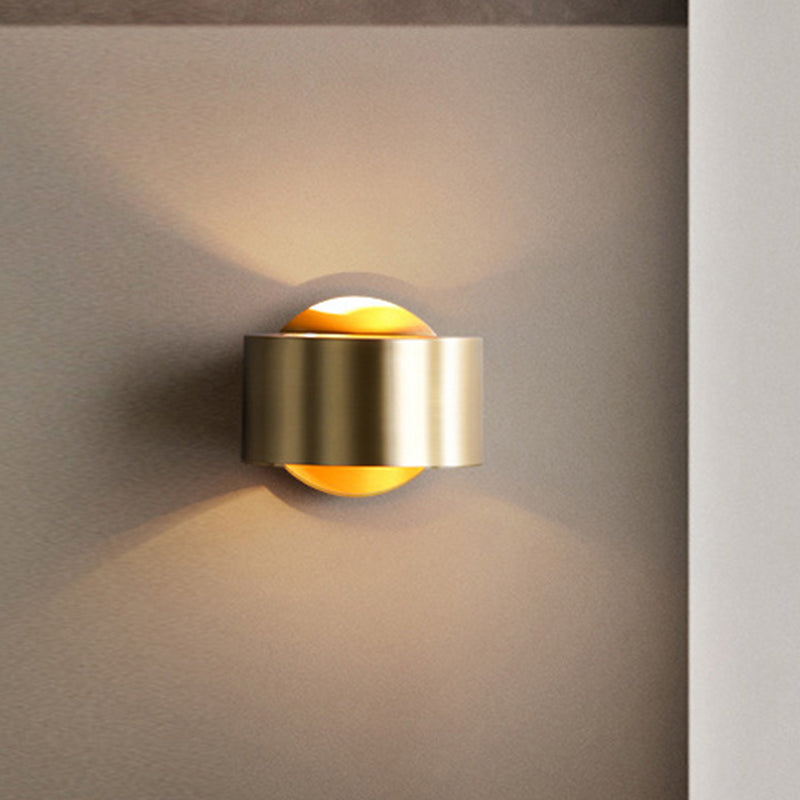 Frendorf | Messing Trommel Wandlamp Fixture Modernisme 1 Kop Metaal Wand Sconces Verlichting voor Slaapkamer