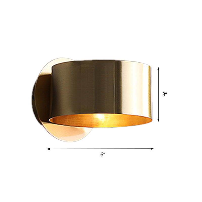 Frendorf | Messing Trommel Wandlamp Fixture Modernisme 1 Kop Metaal Wand Sconces Verlichting voor Slaapkamer