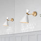 1 Kopf Restaurant Wand Sconce Moderne Schwarz/Weiß Wandmontage Lampe mit Ausgeflogenem Metallschirm