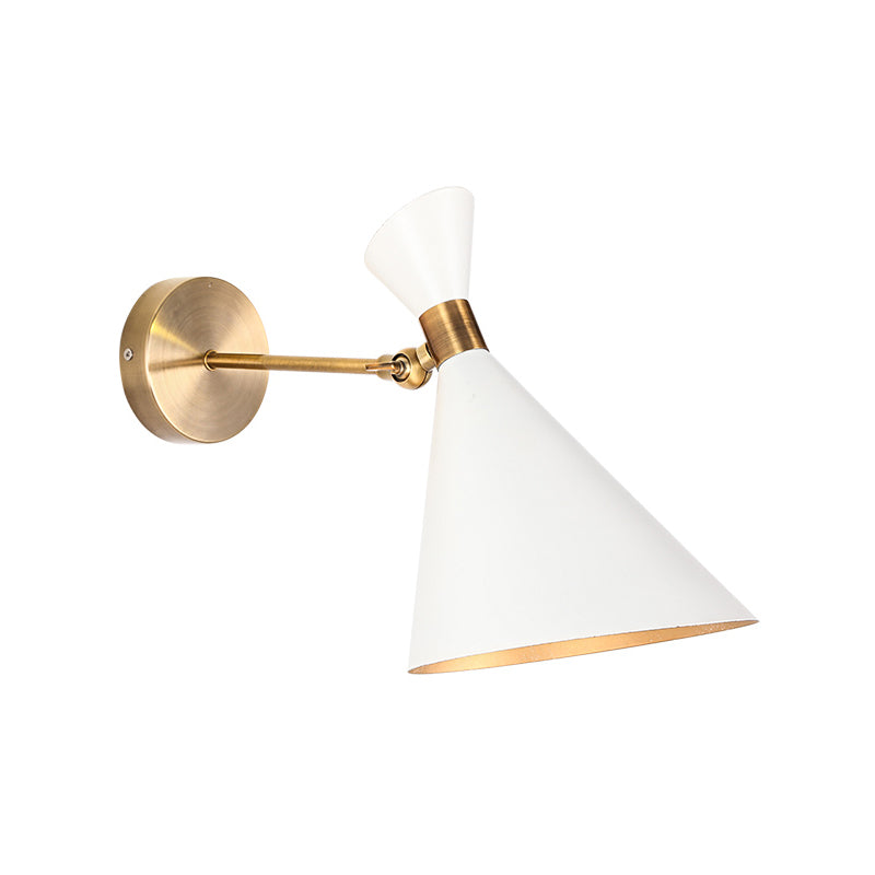 1 Kopf Restaurant Wand Sconce Moderne Schwarz/Weiß Wandmontage Lampe mit Ausgeflogenem Metallschirm