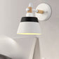 Frendorf | Asiatische Trommel Wandleuchte Holz 1 Bulb Schlafzimmer LED Wandmontage Licht in Weiß/Rosa