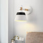 Frendorf | Asiatische Trommel Wandleuchte Holz 1 Bulb Schlafzimmer LED Wandmontage Licht in Weiß/Rosa