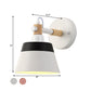 Frendorf | Asiatische Trommel Wandleuchte Holz 1 Bulb Schlafzimmer LED Wandmontage Licht in Weiß/Rosa