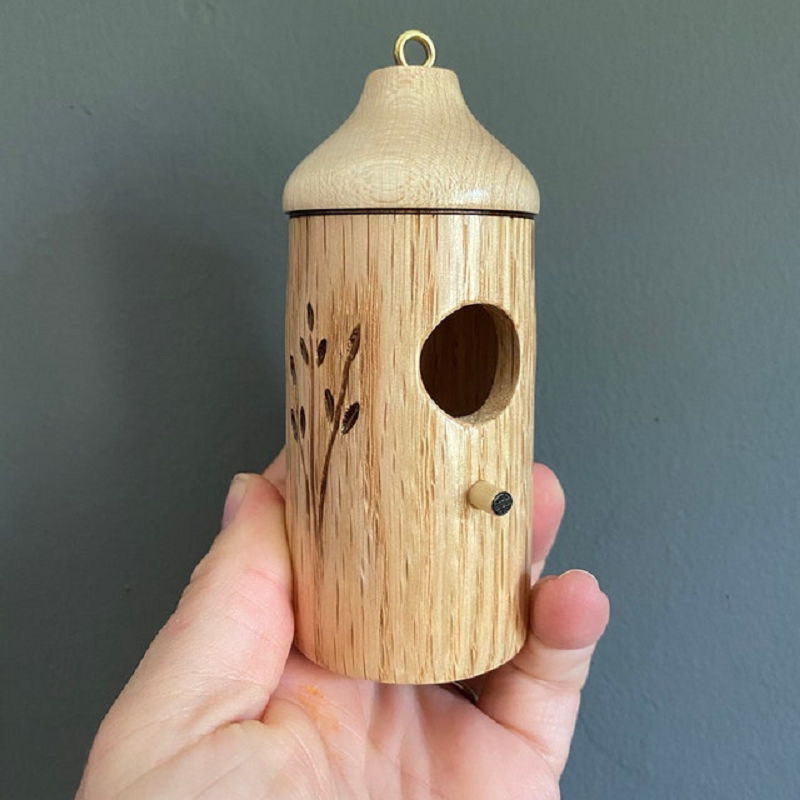 Frendorf | Holzhängematte Kolibrihaus - Geschenk für Naturliebhaber