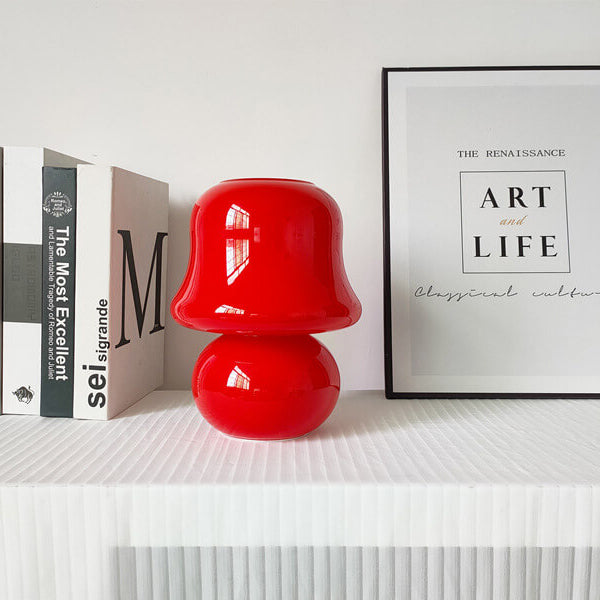 Frendorf | MushLume Glas Tischlampe | Französisches Design | Handgefertigt | Pilzform | Deko & Beleuchtung