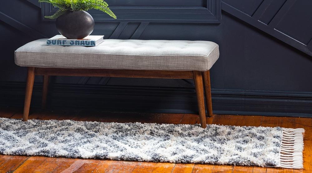 Frendorf | DiamondLuxe Shag - Teppich mit Diamantmuster | Shaggy Hochflorteppich | Weich & Modern | Perfekt für Wohnzimmer