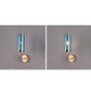 Frendorf | AstraGlas | Glas-Eisen Wandleuchte | 1- oder 2-flammig | Cognac & Hellblau