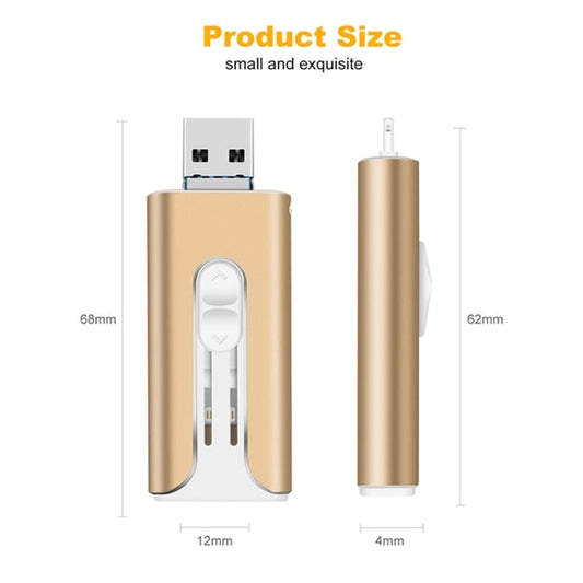 Frendorf | 32~256GB Micro USB + 8 Pin + USB 3.0 4 in 1 Handy Computer U-Disk