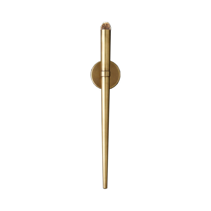 Frendorf | Schwarz/Messing Kegel Wandlampe Traditionelle 1 Kopf Metall Wandbeleuchtung Vorrichtung in Warm/Weiß Licht