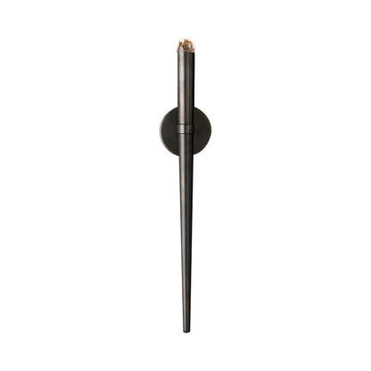Frendorf | Schwarz/Messing Kegel Wandlampe Traditionelle 1 Kopf Metall Wandbeleuchtung Vorrichtung in Warm/Weiß Licht