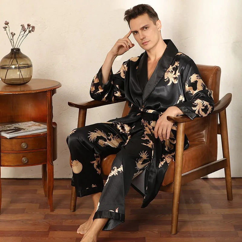 Frendorf | SilhouetteLuxe Elegantes Seidenkleid für Herren | Luxuriös & Atmungsaktiv | Perfekt für besondere Anlässe