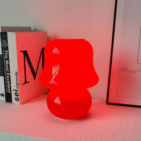 Frendorf | MushLume Glas Tischlampe | Französisches Design | Handgefertigt | Pilzform | Deko & Beleuchtung