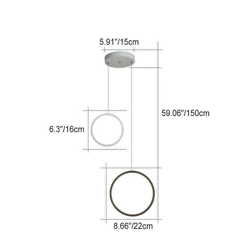 Modern Minimalist Runde Eisen Acryl LED Kronleuchter Für Schlafzimmer