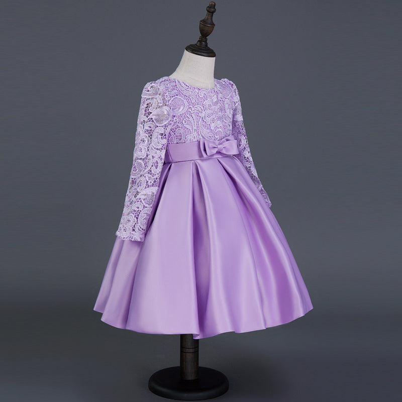Frendorf | Mädchenkleid Prinzessinnenkleid Langarm Blumenmädchenkleid