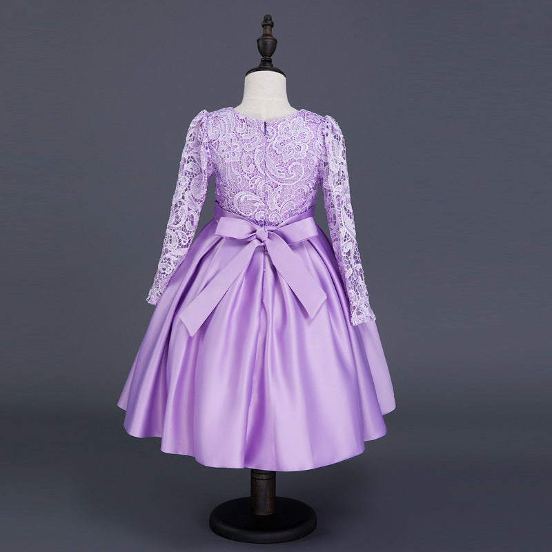 Frendorf | Mädchenkleid Prinzessinnenkleid Langarm Blumenmädchenkleid
