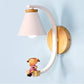 Frendorf | Kegelförmige Schirm Wandlampe mit kleinen Kindern 1 Licht Kinder Harz Wandleuchte für Nachttisch