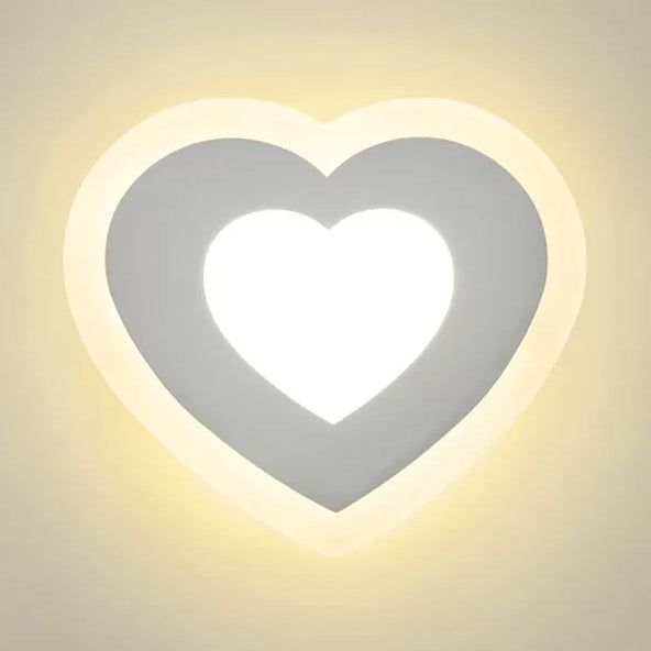 Flache Flur Treppen Wand Leuchte Acryl Liebe Modern LED Wand Licht in Weiß