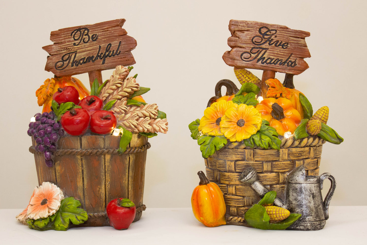 Frendorf | "Thanks for the Harvest" Topf mit LED - Dekorativer Herbst-Topf mit warmem LED-Licht - Perfekt für herbstliche Heimdekoration, Tischmittelstücke und saisonale Displays
