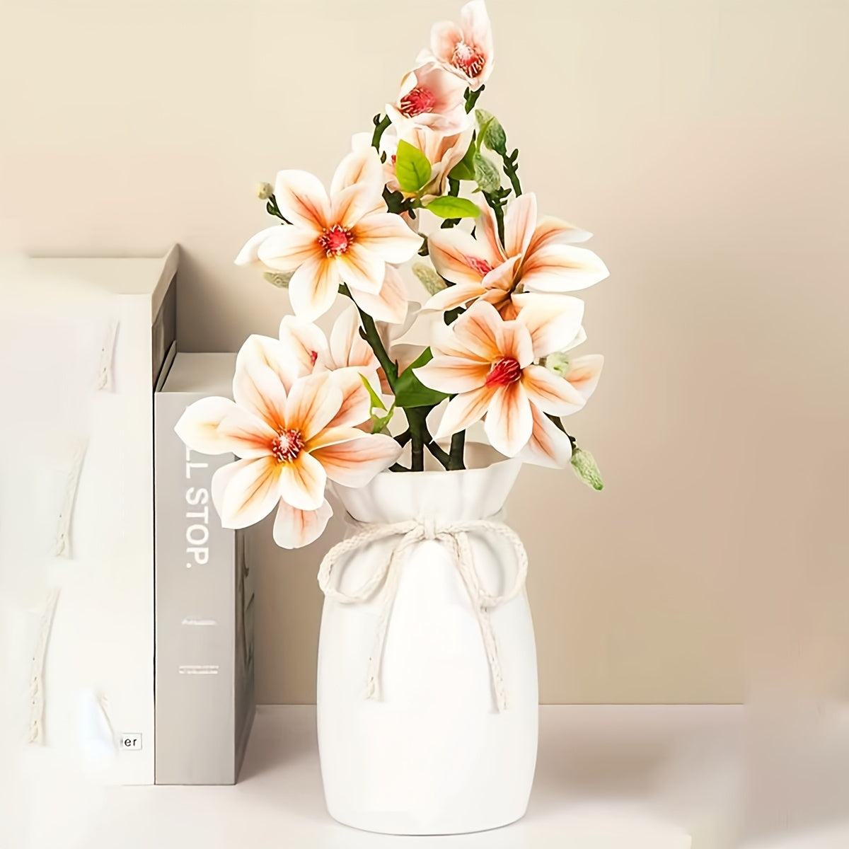 Frendorf | Bohemian geometrische dekorative Vase – Ideal für Frühlings- und Ostern Dekorationen