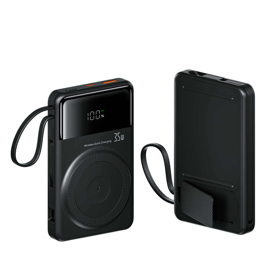 Frendorf | 35W MagSafe Wireless Powerbank mit eingebauten Kabeln