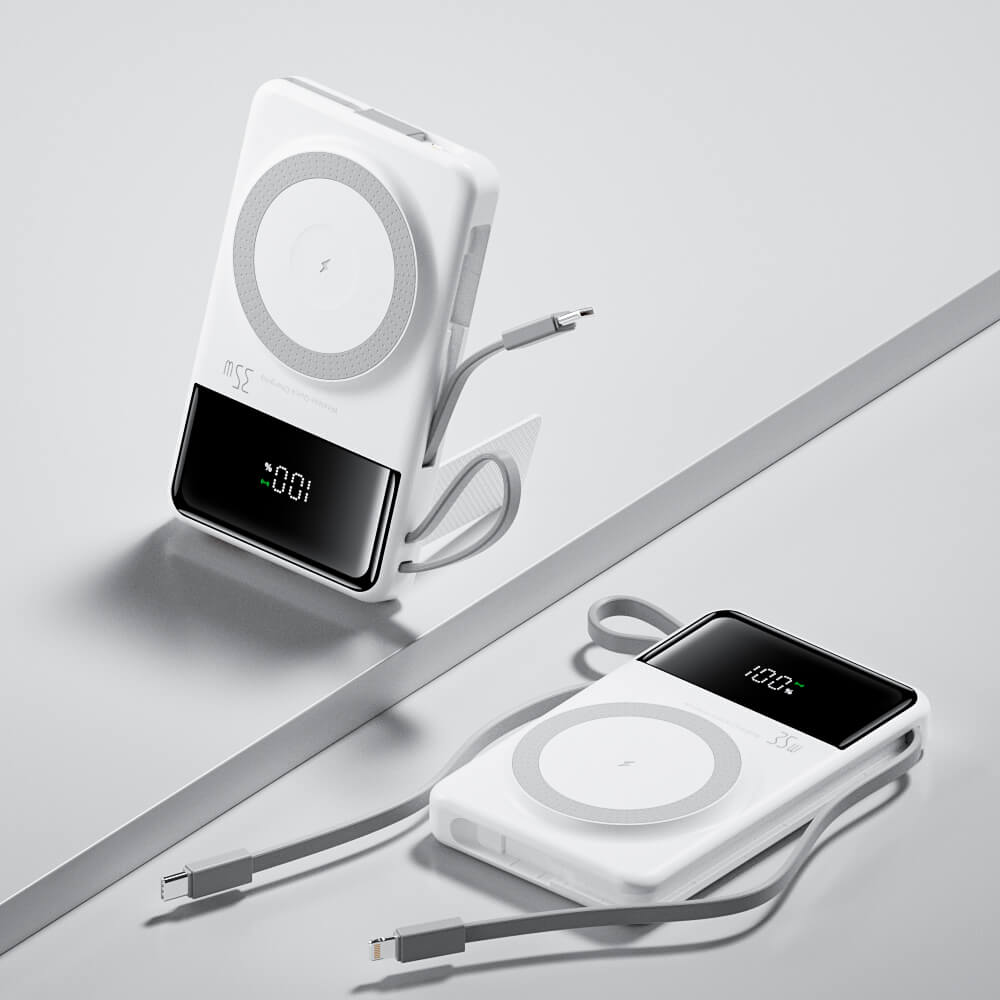 Frendorf | 35W MagSafe Wireless Powerbank mit eingebauten Kabeln
