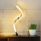 Moderne Minimalistische Aluminium Spiralstreifen LED Tischlampe Für Zuhause Büro
