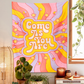 Retro Vibes Pastell Wandteppich