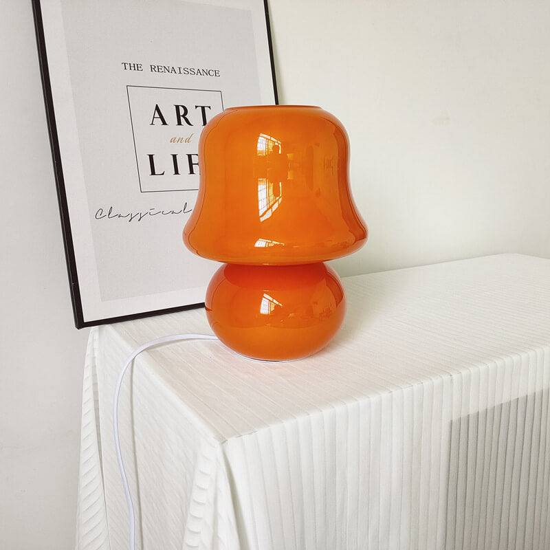 Frendorf | MushLume Glas Tischlampe | Französisches Design | Handgefertigt | Pilzform | Deko & Beleuchtung