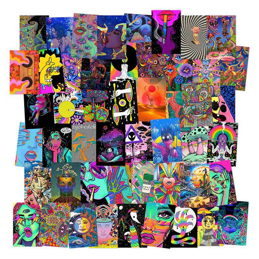 Psychedelisches Collage-Kit