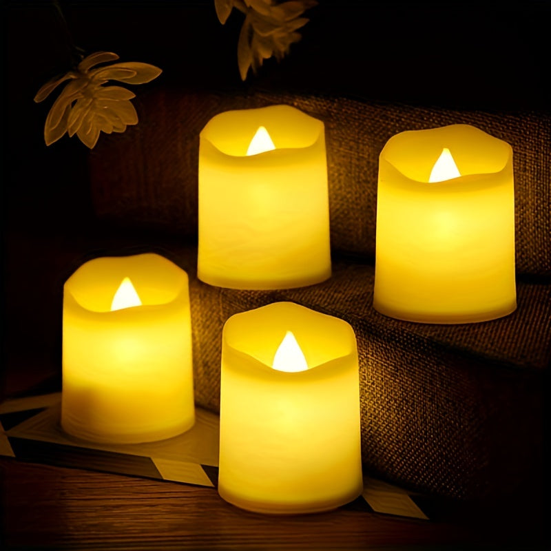 24/50/100 Pack flammenlose LED-Kerzen – batteriebetriebene blinkende Teelichter, rauchlos und romantisch für Hochzeiten und Verlobungen