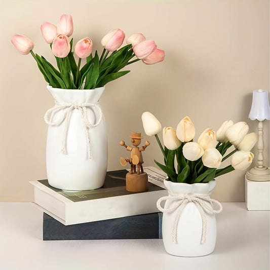 Frendorf | Bohemian geometrische dekorative Vase – Ideal für Frühlings- und Ostern Dekorationen