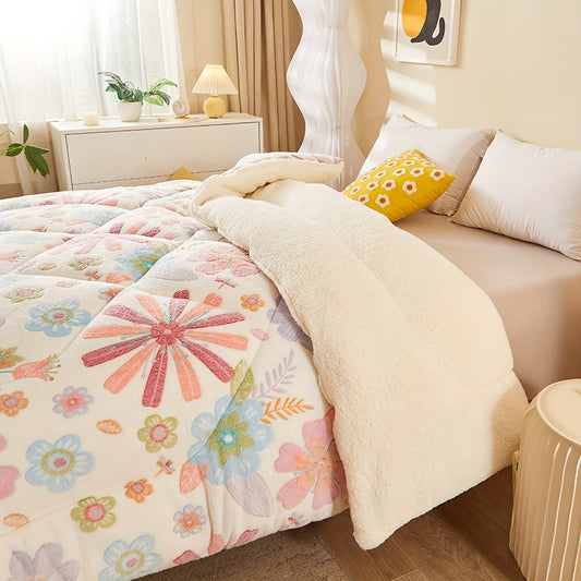 Frendorf | Bequiltiger floraler Flanellbettbezug für das Schlafzimmer