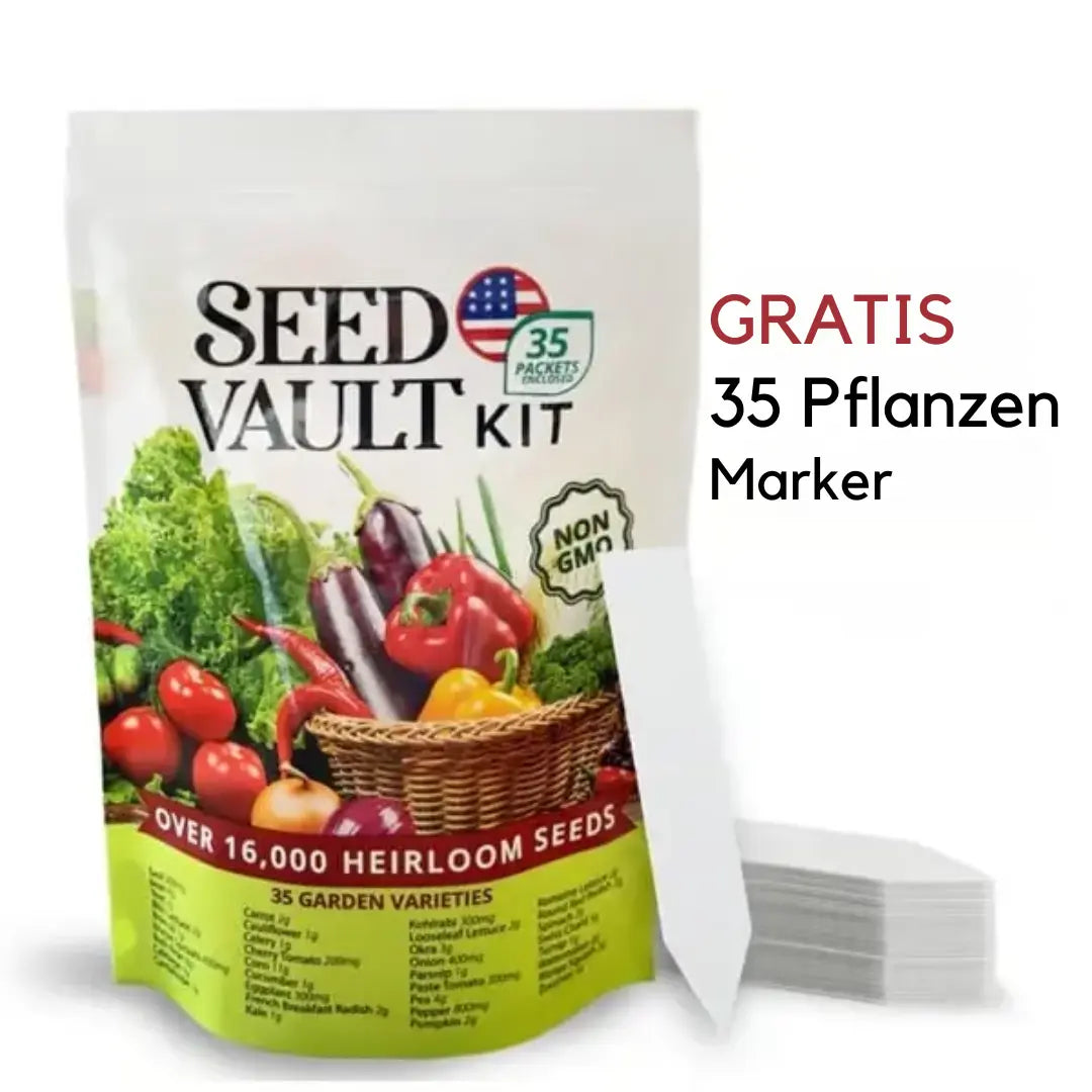 Frendorf | 35er-Saatgut-Set mit über 16.000 Gemüsesamen (35 kostenlose Pflanzenschilder)