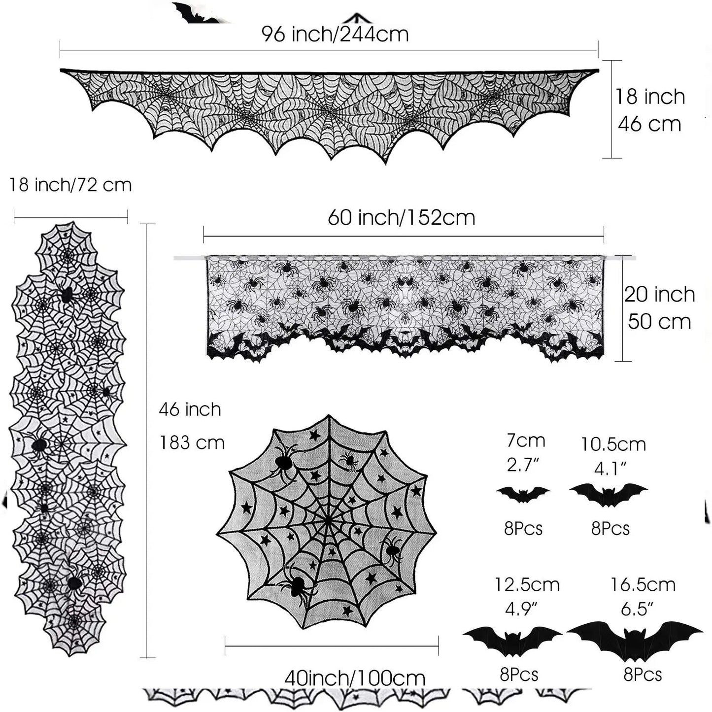 Frendorf | 36-teilige Set: Halloween Dekorationsset