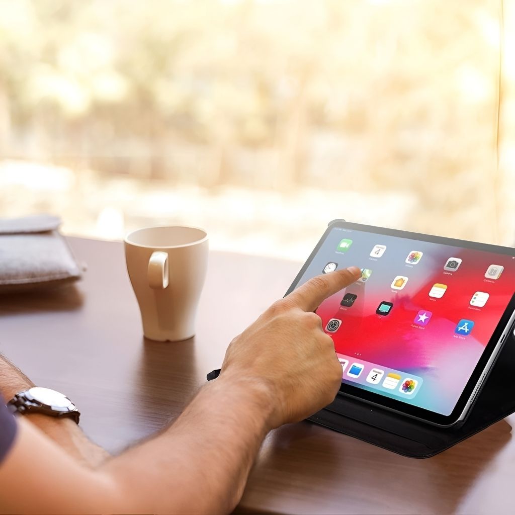 Frendorf | Leder Folio Hülle mit Standfuß für iPad