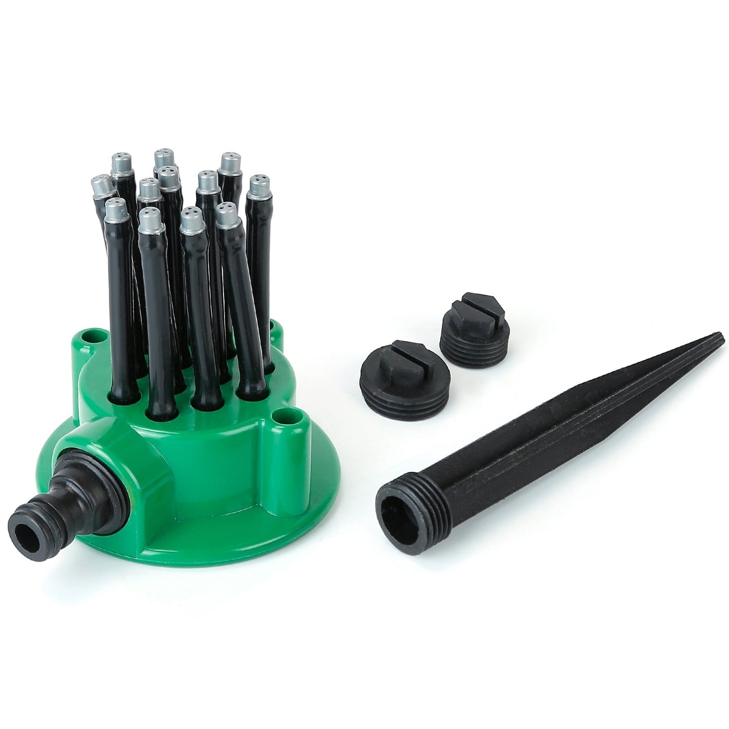 Frendorf | 360° Flexibler Rasenregner Automatisch 12 Rohre Garten Bewässerung Sprinkler