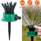 Frendorf | 360° Flexibler Rasenregner Automatisch 12 Rohre Garten Bewässerung Sprinkler