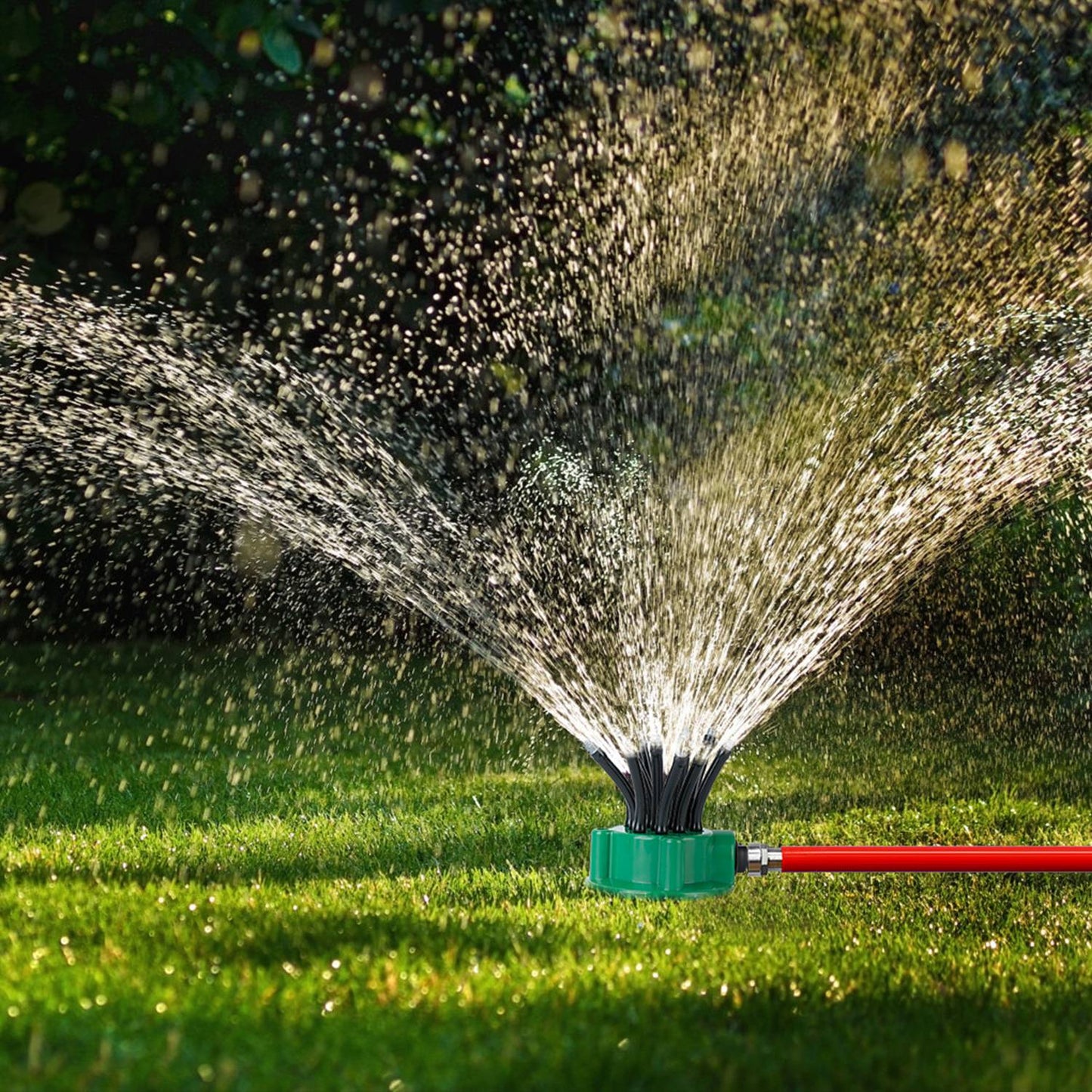 Frendorf | 360° Flexibler Rasenregner Automatisch 12 Rohre Garten Bewässerung Sprinkler
