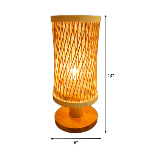 Frendorf | Bambloom – Einfaches beiges Bambus-Teelicht