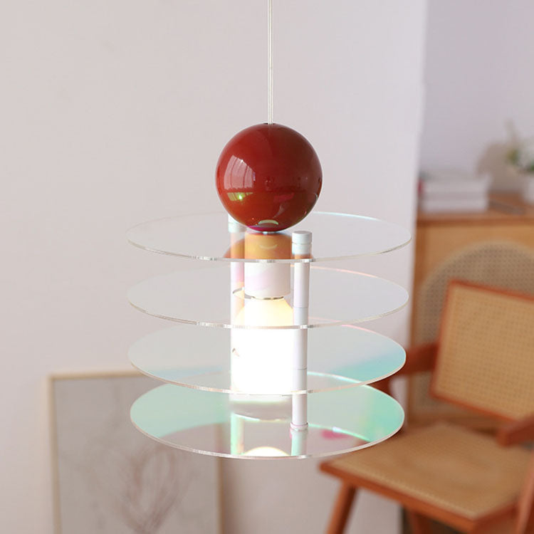 Frendorf | Aurova Nordic Acryl Pendelleuchte | Farbige Hängeleuchte | Modernes Design für Schlafzimmer & Wohnbereiche