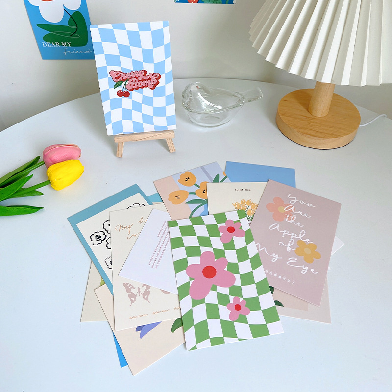 30 Stück Ästhetische Blumen Wanddekor Karten