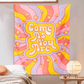 Retro Vibes Pastell Wandteppich