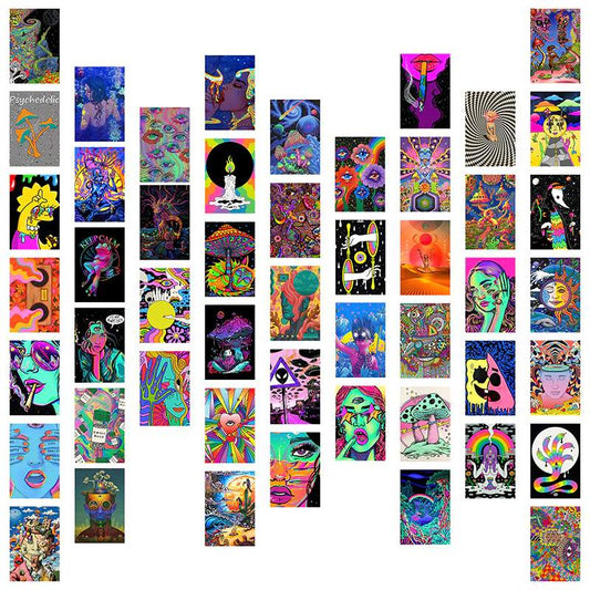 Psychedelisches Collage-Kit