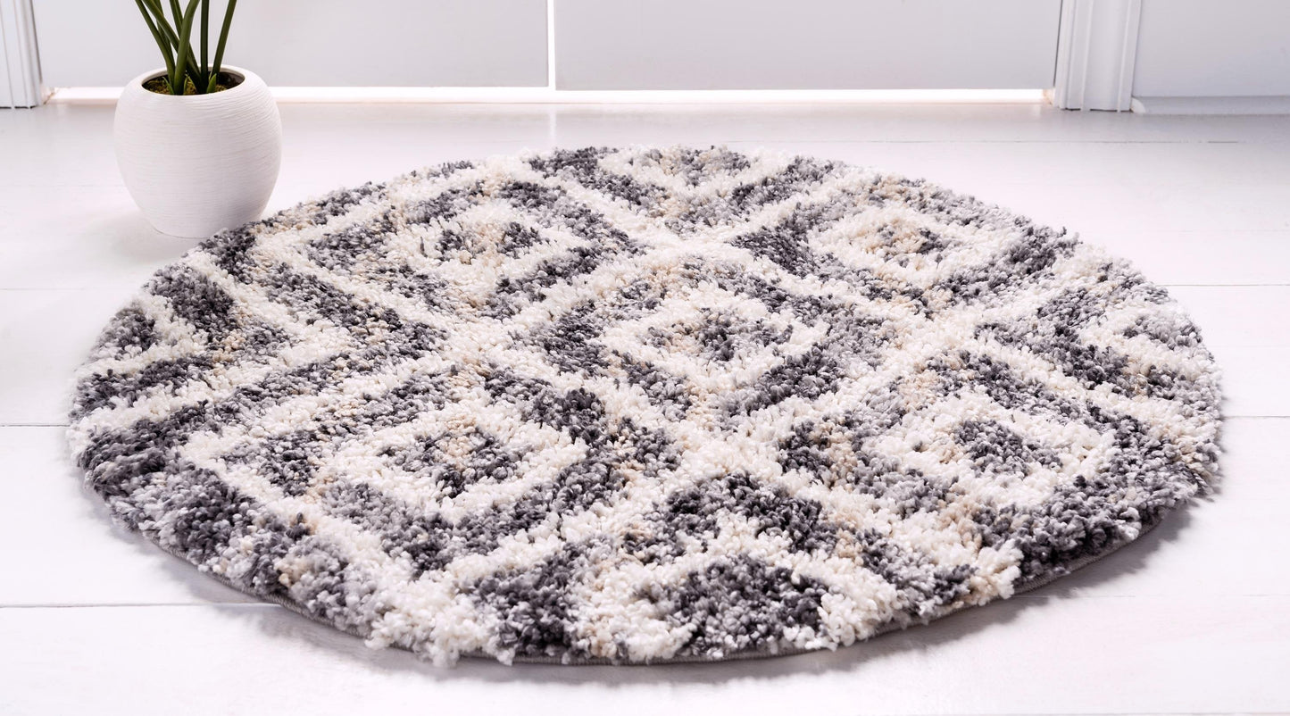Frendorf | DiamondLuxe Shag - Teppich mit Diamantmuster | Shaggy Hochflorteppich | Weich & Modern | Perfekt für Wohnzimmer