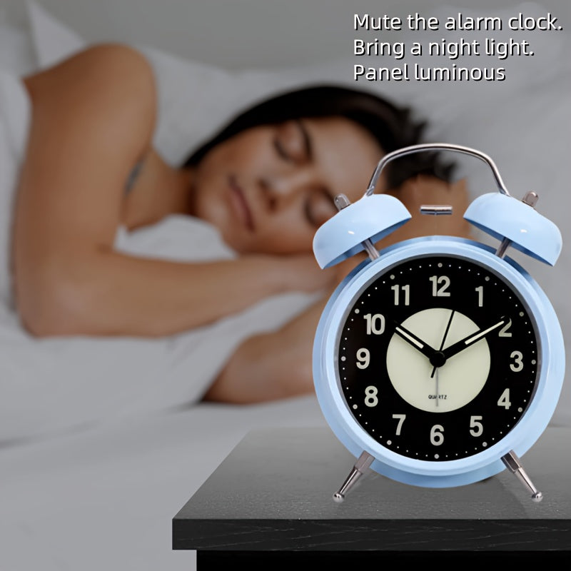 LuminousTime - Elegante Metallwecker mit sanfter Beleuchtung für friedliche Morgen und Nächte