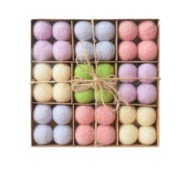 Frendorf | 36pcs Wolle Weihnachtsbaumkugeln